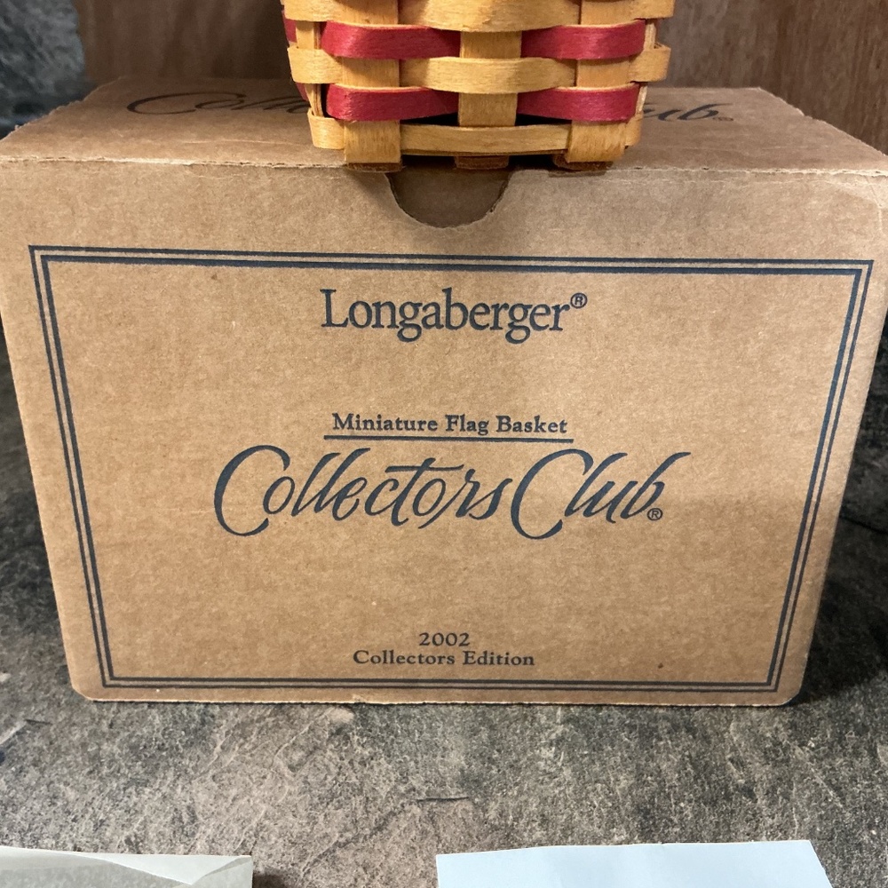 Longaberger Collectors Club Miniature Flag Basket Combo - Picture 6 of 8